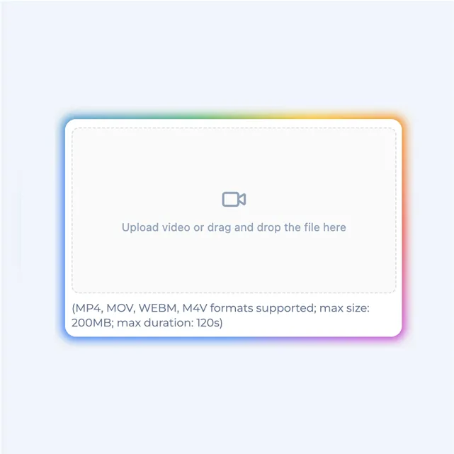 Upload video to AI background remover tool