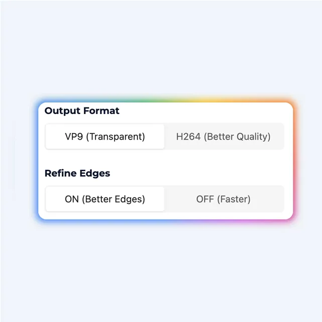 AI processing bar removing background