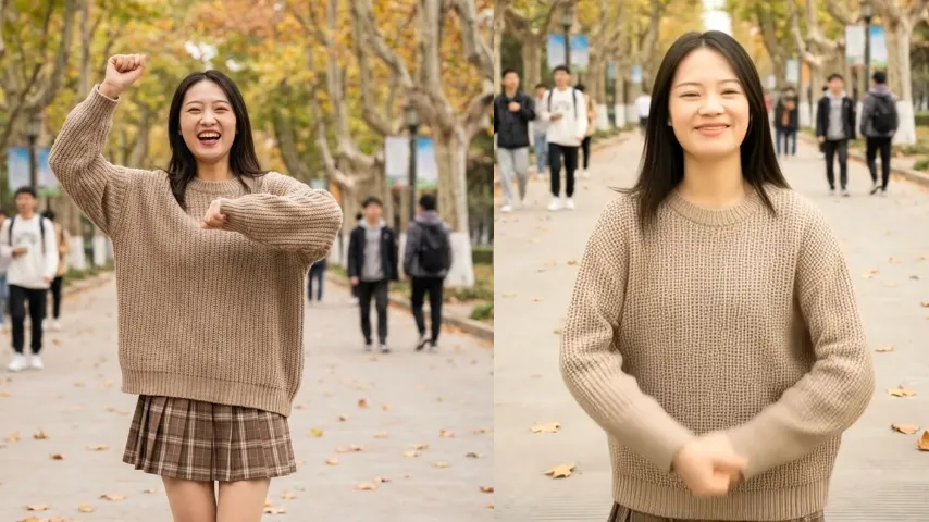 Demonstration of various character types dancing including photos, anime, and illustrations