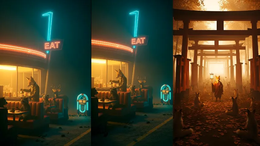 Text prompt interface controlling animation direction and movement style